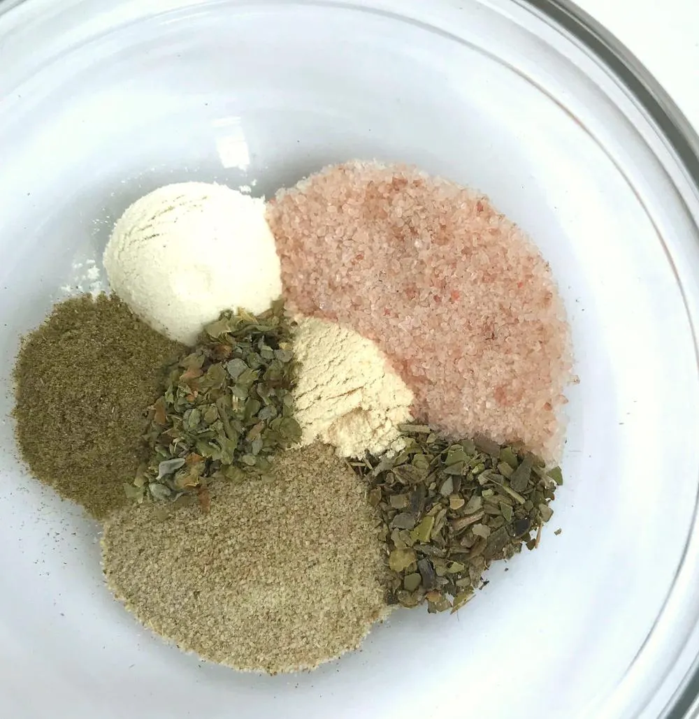 Bowl of dried herbs