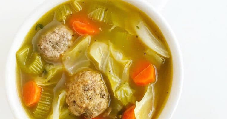 Turkey Meatball and Cabbage Soup