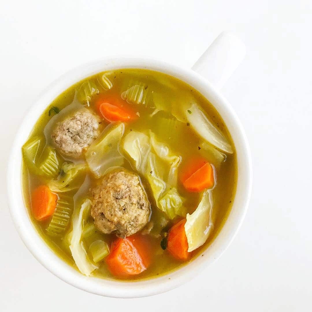 Turkey Meatball and Cabbage Soup