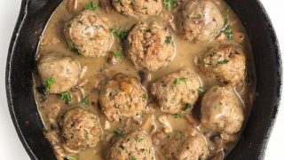 Turkey Meatballs In Mushroom Gravy Recipe Thegerdchef
