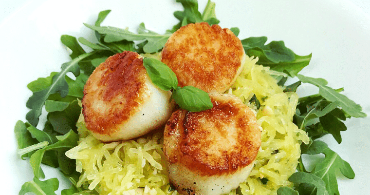 Seared Scallops with Spaghetti Squash