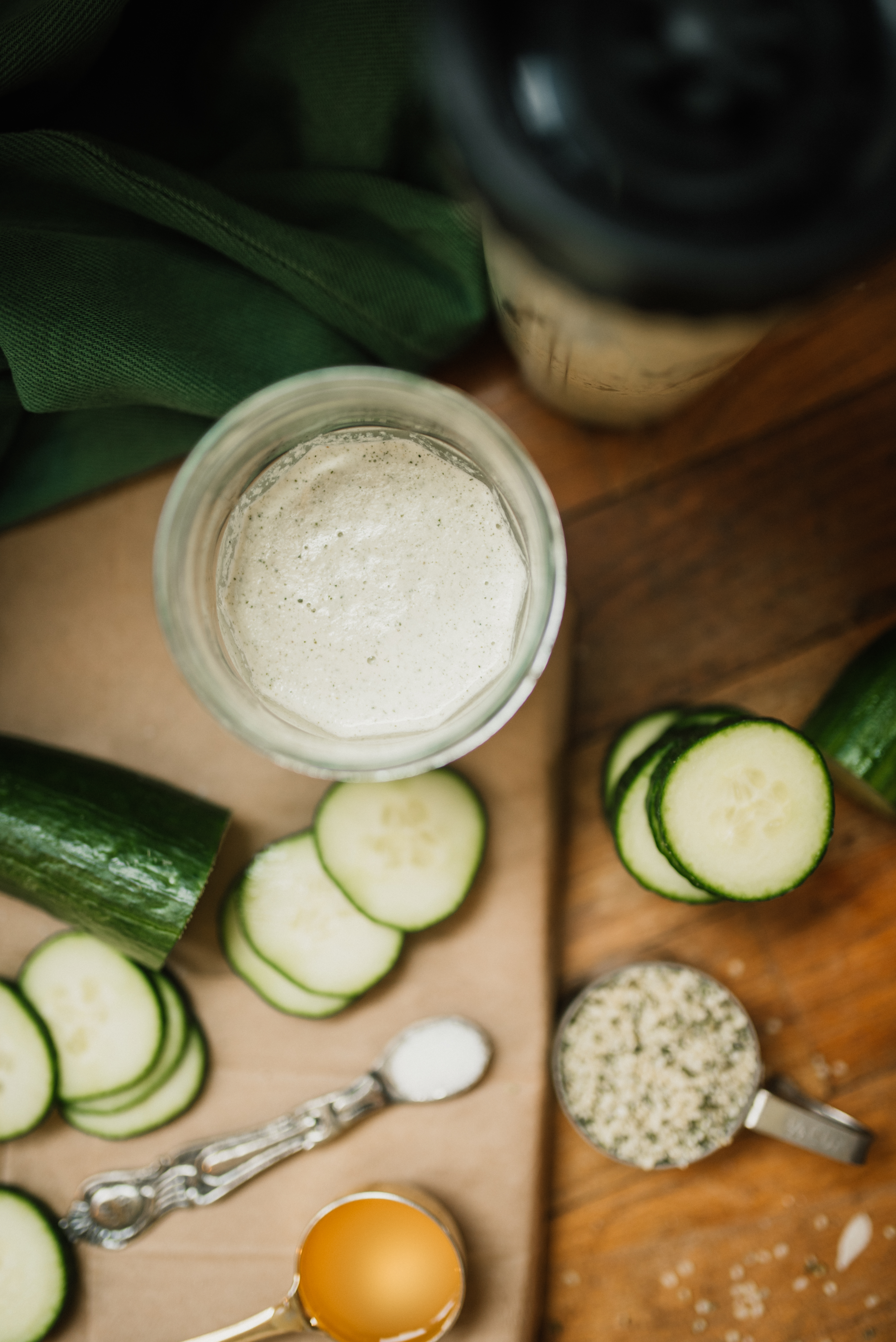 The Ultimate Alkaline Salad Dressing: Hemp Cucumber