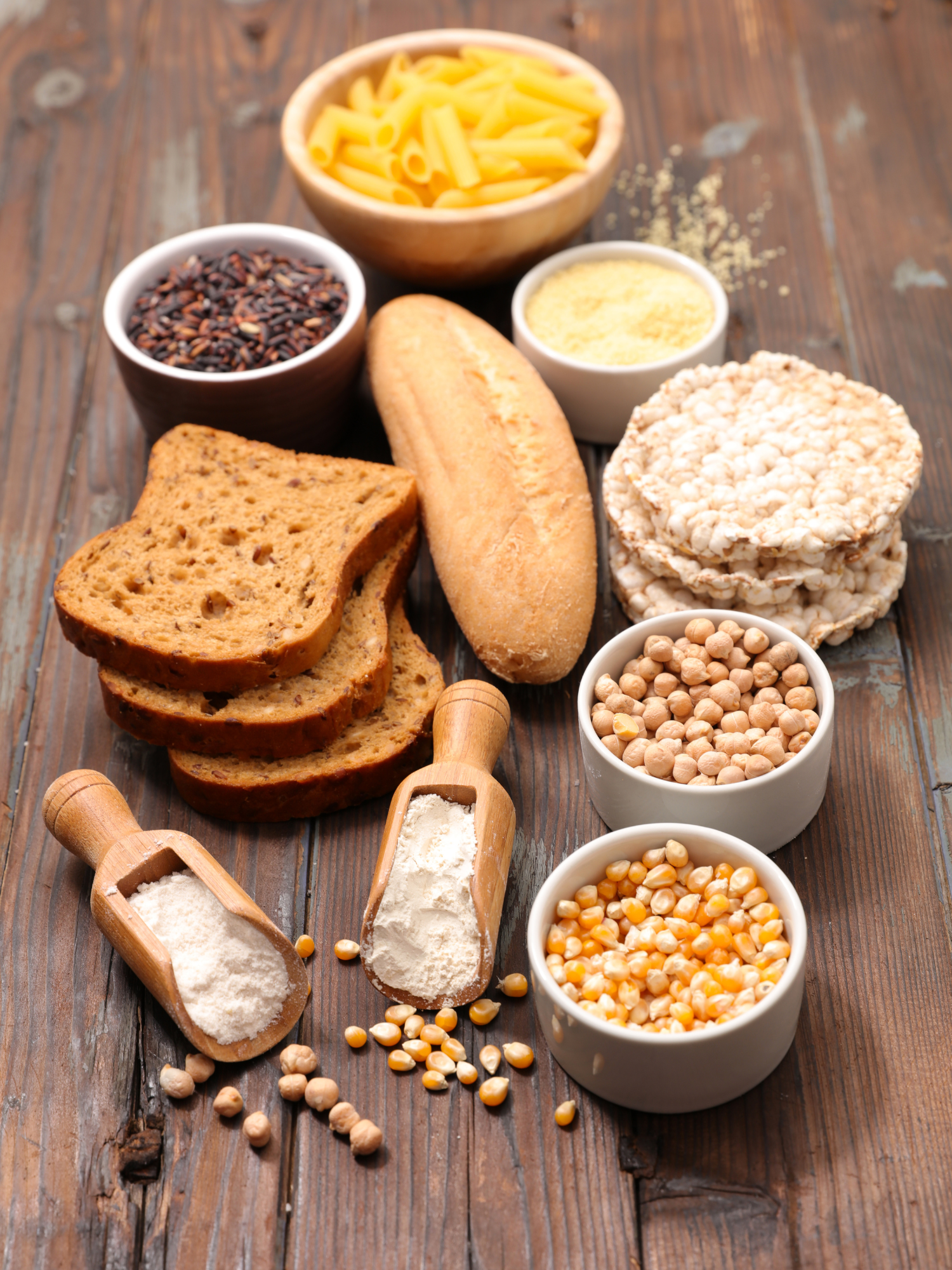 assorted gluten free bread ingredients